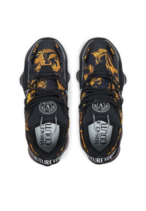 Versace Jeans Couture Sneakersy 79YA3SU2 ZSC94 G89 Czarny. Kolor: czarny. Materiał: materiał