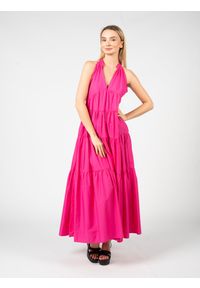 Pinko Sukienka "Dortmund" | 102925 A1LZ | Kobieta | Różowy. Kolor: różowy. Materiał: bawełna. Styl: boho, elegancki. Długość: maxi #1