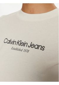 Calvin Klein Jeans T-Shirt J20J224914 Écru Regular Fit. Materiał: bawełna #4