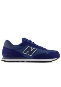 Buty młodzieżowe New Balance G5155VO - granatowe. Okazja: na co dzień. Kolor: niebieski. Materiał: zamsz, skóra, syntetyk, materiał. Szerokość cholewki: normalna #1