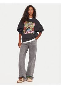 Roxy Bluza Lineup ERJFT05006 Czarny Relaxed Fit. Kolor: czarny. Materiał: bawełna