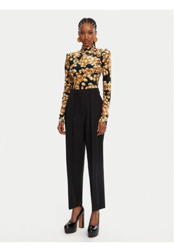 Balmain Spodnie materiałowe DF0PQ310WC09 Czarny Regular Fit. Kolor: czarny. Materiał: wełna