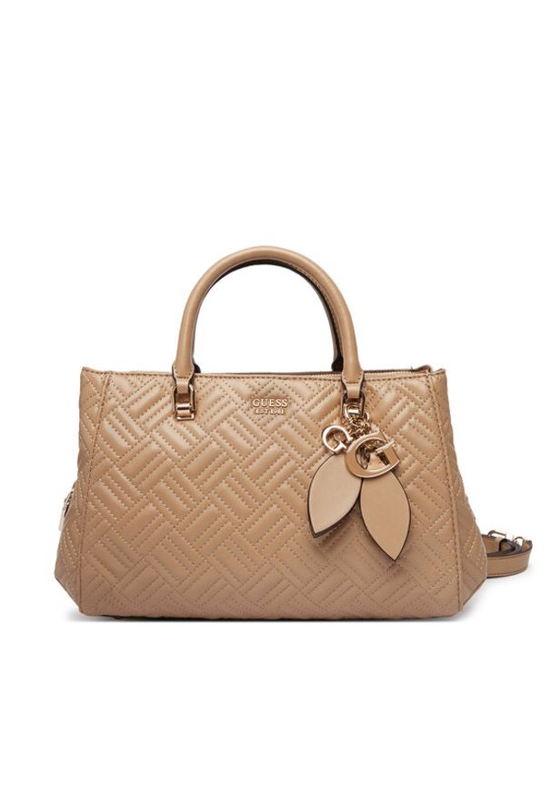 Guess Torebka Sally HWQG99 21060 Beżowy. Kolor: beżowy. Materiał: skórzane