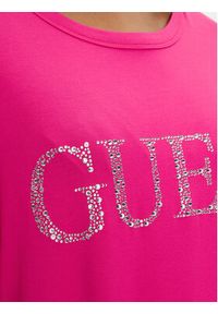 Guess T-Shirt E5GI07 K68D2 Różowy Regular Fit. Kolor: różowy. Materiał: wiskoza