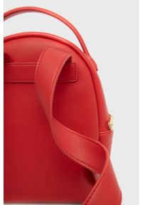 Love Moschino Plecak damski kolor czerwony mały gładki. Kolor: czerwony. Wzór: gładki #2