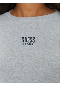 Guess Bluzka W4BI59 KA0H1 Szary Slim Fit. Kolor: szary. Materiał: bawełna