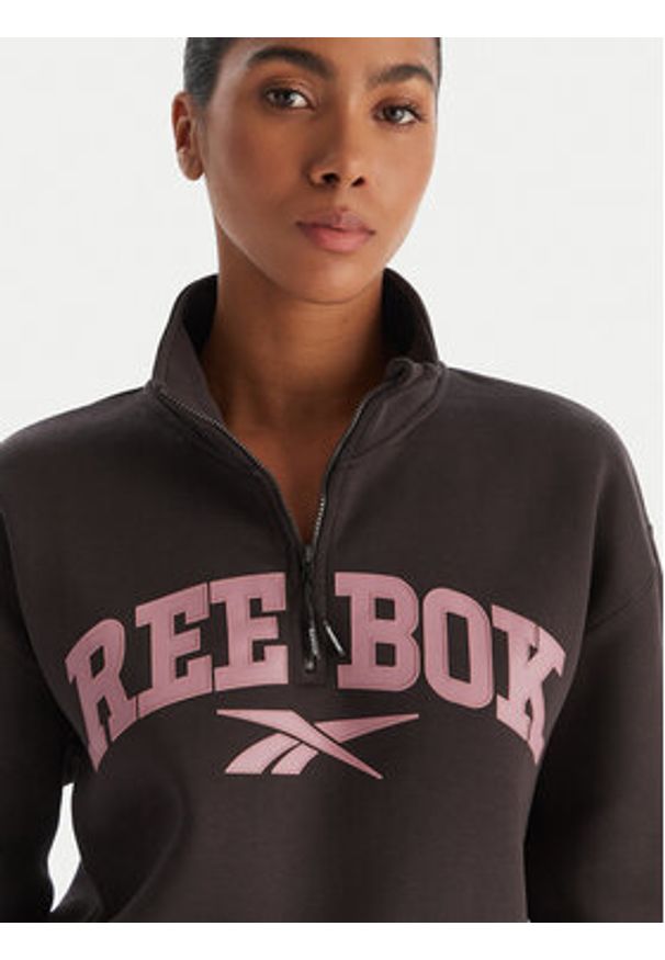 Reebok Bluza Tatty RK25167CCW Brązowy Regular Fit. Kolor: brązowy. Materiał: syntetyk