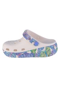 Buty do chodzenia dla dzieci Crocs Cutie. Kolor: biały, wielokolorowy. Materiał: syntetyk, materiał. Styl: sportowy