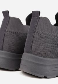 Born2be - Szare Siateczkowe Buty Sportowe Sneakersy o Wsuwanym Fasonie Abhold. Okazja: na spacer, na co dzień. Kolor: szary. Materiał: jeans. Sport: turystyka piesza #2