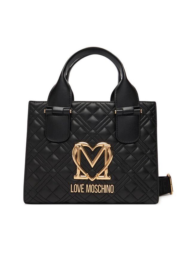 Love Moschino - LOVE MOSCHINO Torebka JC4303PP1NK1200A Czarny. Kolor: czarny. Materiał: skórzane