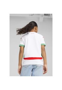 Puma - Młodzieżowa koszulka wyjazdowa Maroko 2025 PUMA White Fast Green Red. Kolor: biały, czerwony, wielokolorowy, zielony