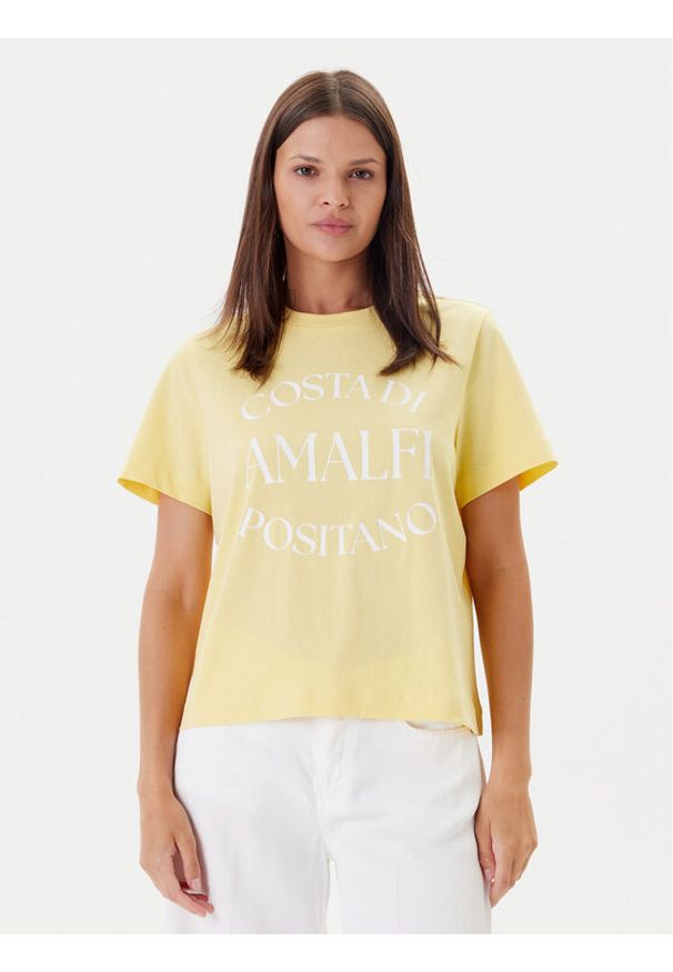Vero Moda T-Shirt Sonna 10327143 Żółty Regular Fit. Kolor: żółty. Materiał: bawełna