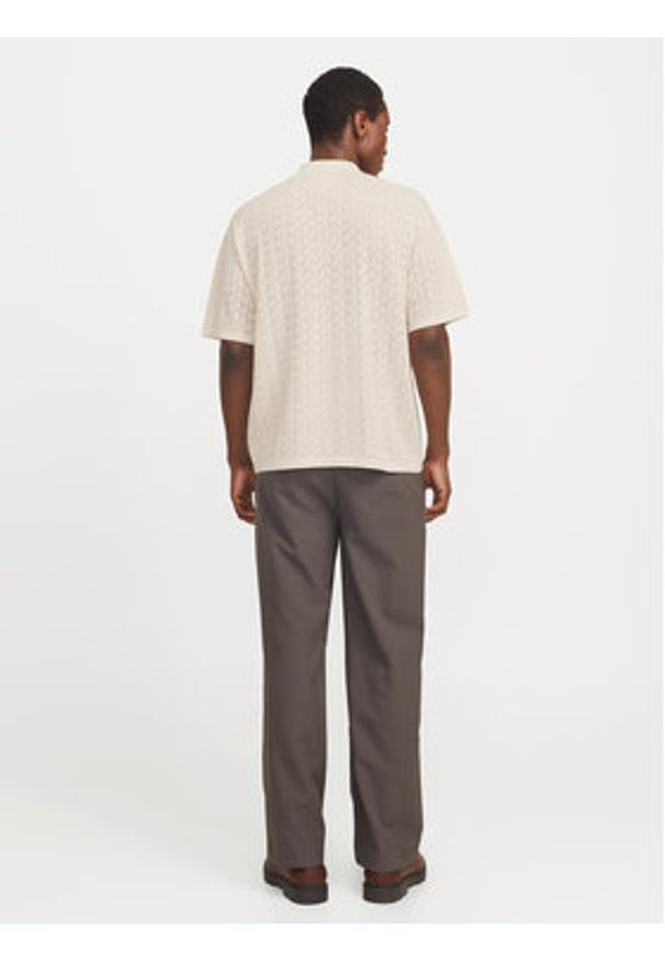 Jack & Jones Koszula Tyler 12272863 Écru Loose Fit. Materiał: bawełna