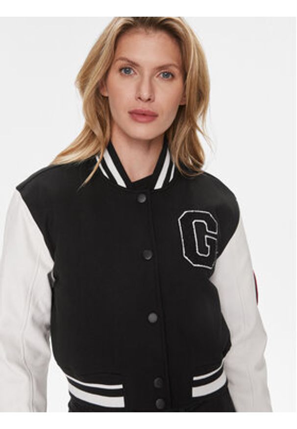 Guess Kurtka bomber W4RL56 KCD20 Czarny Relaxed Fit. Kolor: czarny. Materiał: syntetyk