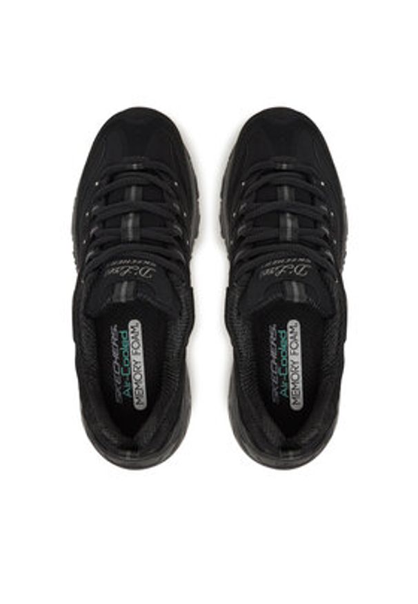 skechers - Skechers Sneakersy D'Lites 11949 Czarny. Kolor: czarny. Materiał: nubuk, skóra