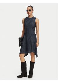 G-Star RAW - G-Star Raw Sukienka jeansowa D29077-D539 Granatowy Regular Fit. Kolor: niebieski. Materiał: bawełna #6