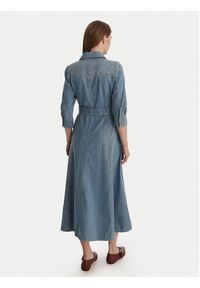 Marella Sukienka jeansowa Giambo 2613221024 Niebieski Regular Fit. Kolor: niebieski. Materiał: bawełna #3