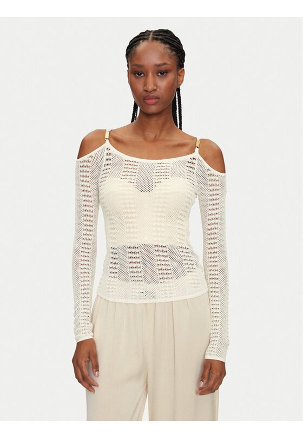 Marciano Guess Sweter 5GGR10 5869Z Écru Regular Fit. Materiał: syntetyk