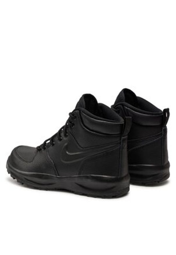 Nike Sneakersy Manoa Ltr (Gs) BQ5372 001 Czarny. Kolor: czarny. Materiał: skóra