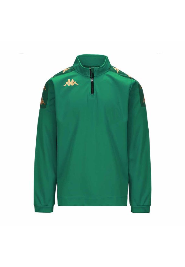 Dziecięca bluza dresowa Kappa Gassolo. Kolor: wielokolorowy, zielony. Materiał: dresówka. Sport: piłka nożna, fitness