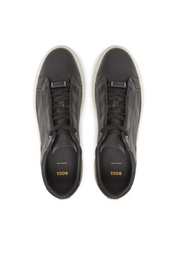 BOSS Sneakersy Gary 50546231 Czarny. Kolor: czarny. Materiał: skóra