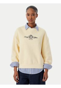 TOMMY HILFIGER - Tommy Hilfiger Bluza Crest Embroidery WW0WW48733 Beżowy Relaxed Fit. Kolor: beżowy. Materiał: bawełna #1