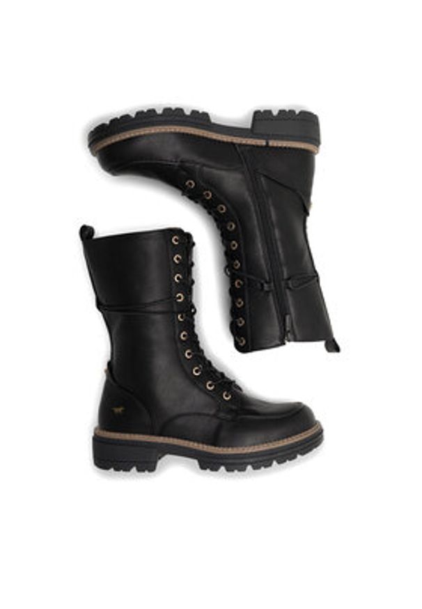 Mustang Trzewiki 1437-503 Czarny. Kolor: czarny. Materiał: materiał