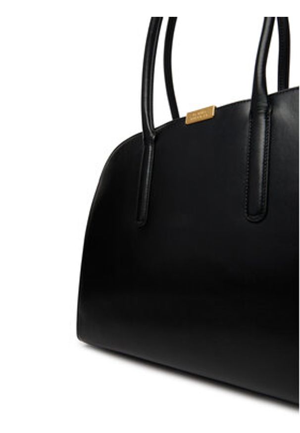 TOMMY HILFIGER - Tommy Hilfiger Torebka Iconic Leather Tote AW0AW18206 Czarny. Kolor: czarny. Materiał: skórzane