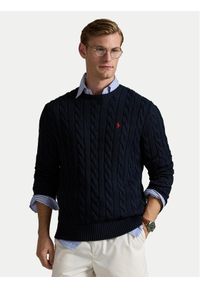 Polo Ralph Lauren Sweter 710775885001 Granatowy Regular Fit. Typ kołnierza: polo. Kolor: niebieski. Materiał: bawełna