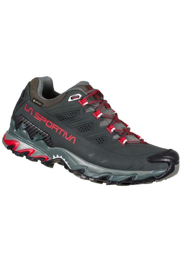 LA SPORTIVA - Buty sportowe La Sportiva Ultra Raptor II GTX damskie szare. Zapięcie: sznurówki. Kolor: wielokolorowy, szary, fioletowy. Materiał: skóra. Szerokość cholewki: normalna. Styl: sportowy