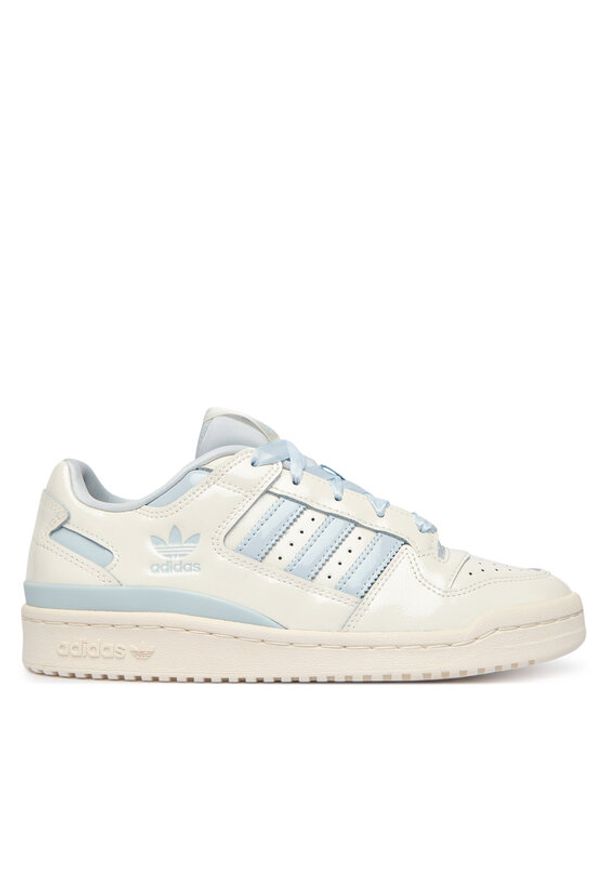Adidas - adidas Sneakersy Forum Low Cl JR0498 Biały. Kolor: biały. Materiał: skóra