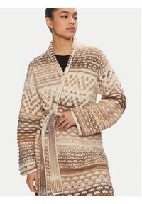 United Colors of Benetton - United Colors Of Benetton Kardigan 115CE6042 Beżowy Regular Fit. Kolor: beżowy. Materiał: wełna