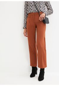 bonprix - Spodnie. Kolor: brązowy. Styl: elegancki #1