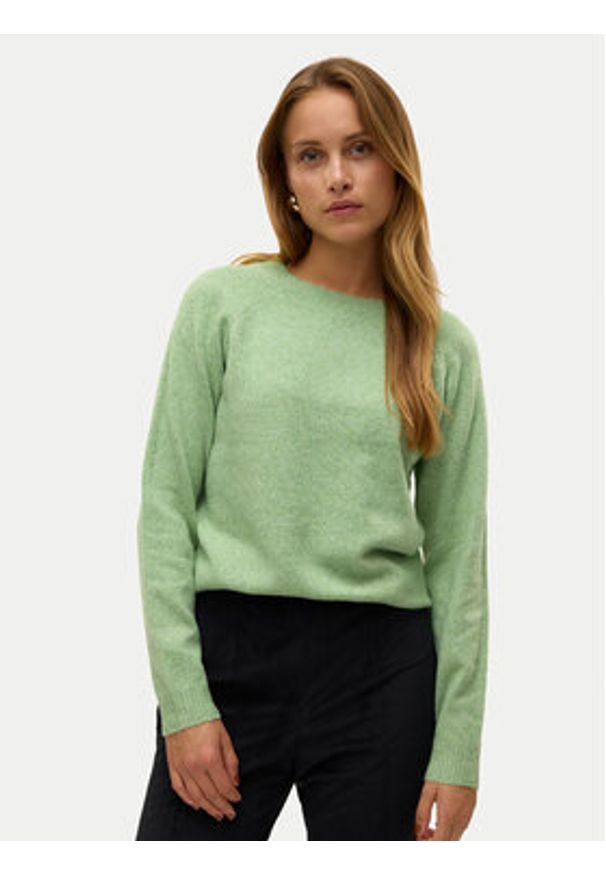 Vero Moda Sweter Doffy 10201022 Zielony Regular Fit. Kolor: zielony. Materiał: syntetyk