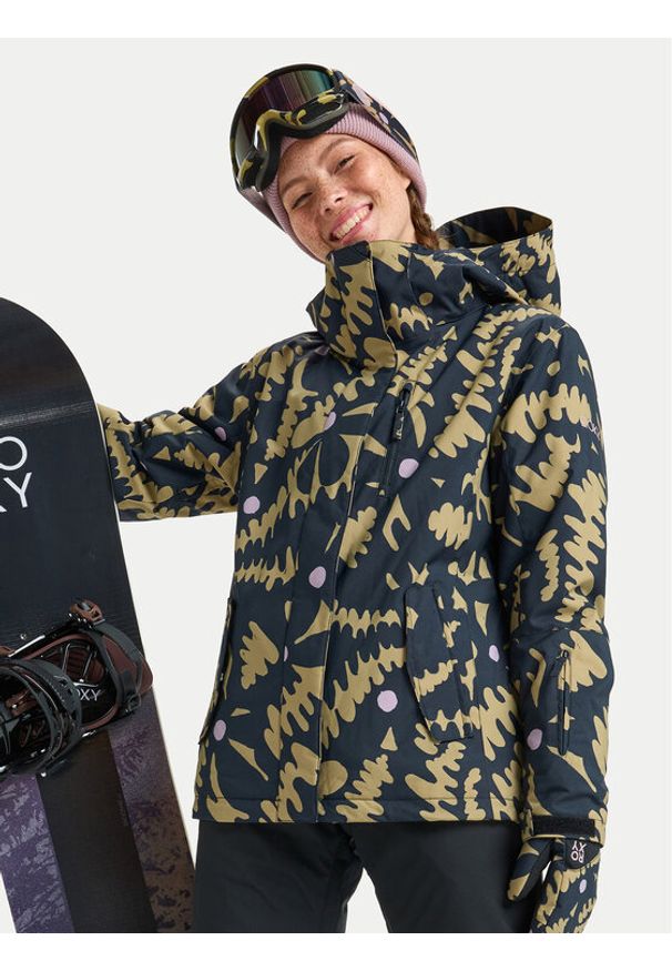 Roxy Kurtka snowboardowa Jetty ERJTJ03529 Czarny Regular Fit. Kolor: czarny. Materiał: syntetyk. Sport: snowboard