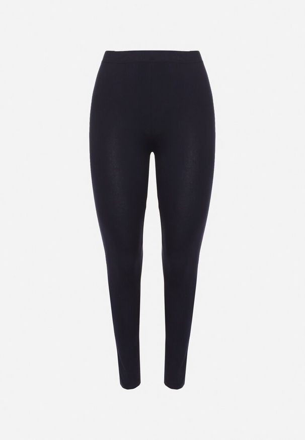 Niebieskie legginsy Born2be casualowe, plus size, na co dzień
