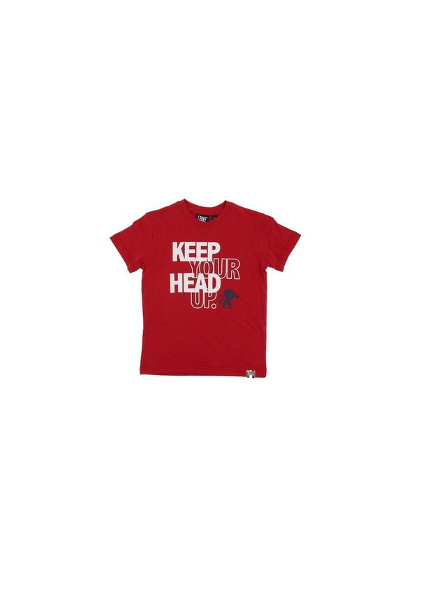 LEONE 1947 APPAREL - T-shirt z krótkim rękawem, nadrukiem Basic i logo. Kolor: czerwony. Długość rękawa: krótki rękaw. Długość: krótkie. Wzór: nadruk. Sport: joga i pilates