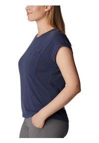 columbia - Koszulka damska Columbia Boundless Trek Short Sleeve Tee z krótkim rękawem. Kolor: niebieski. Materiał: elastan, poliester, wiskoza. Długość rękawa: krótki rękaw. Długość: krótkie. Sezon: lato