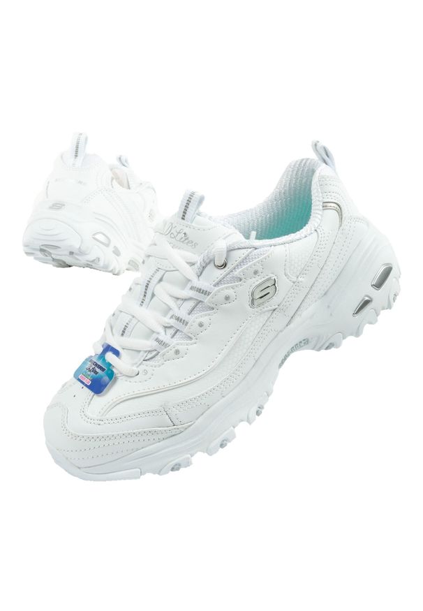 skechers - Buty sportowe damskie Skechers D'lites-Fresh Start. Kolor: biały. Materiał: materiał, skóra. Szerokość cholewki: normalna
