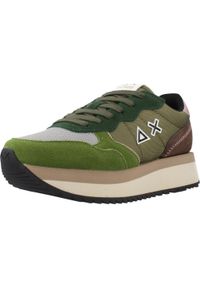 Buty SUN68 BIG ALLY SOLID Zielony. Kolor: zielony. Materiał: tkanina, skóra. Styl: sportowy #1