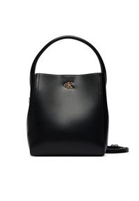 Calvin Klein Torebka Ck Bucket With Strap LV04F3174G Czarny. Kolor: czarny. Materiał: skórzane #5