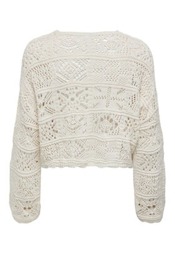 only - ONLY Kardigan Beach 15257604 Biały Regular Fit. Kolor: biały. Materiał: syntetyk