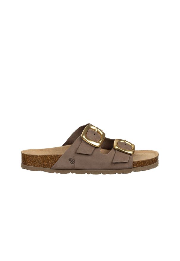 Klapki Yokono Granada-700 Nobuck Tabaco, Beżowy, Skóra naturalna - 41. Kolor: beżowy. Materiał: materiał. Wzór: paski. Styl: elegancki