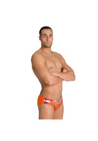 Kąpielówki slipy męskie na basen Arena OG Brief Nederland. Kolor: pomarańczowy, niebieski, wielokolorowy