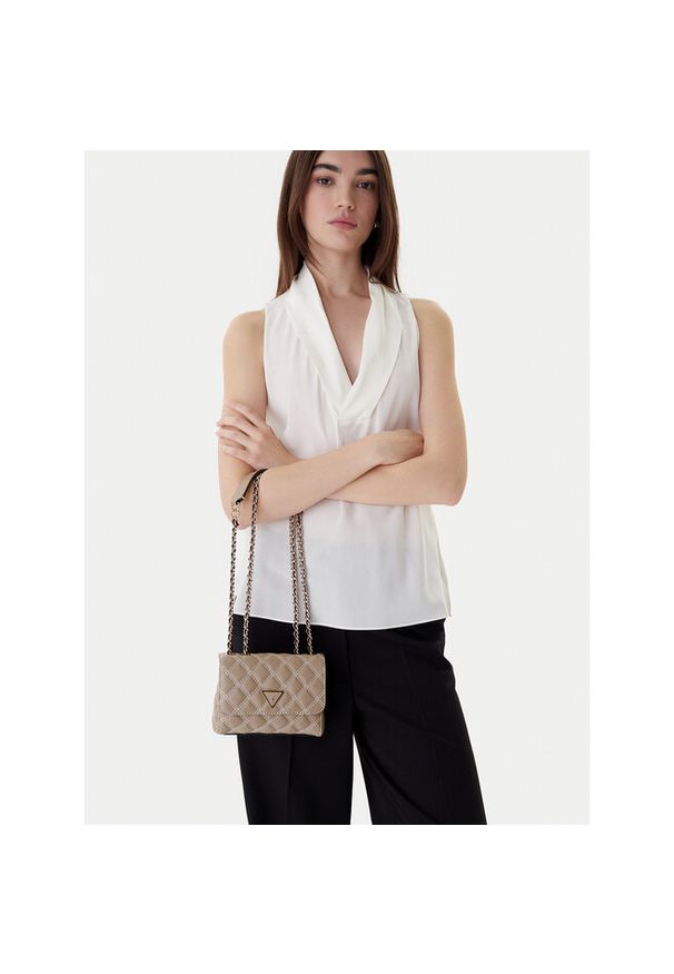 Torebka Guess. Kolor: beżowy