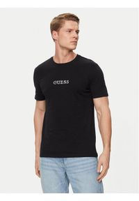 Guess T-Shirt M4GI92 I3Z14 Czarny Slim Fit. Kolor: czarny. Materiał: bawełna