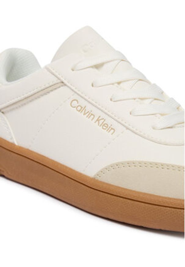 Calvin Klein Sneakersy Low Cut Lace-Up Sneaker V3X9-83159-1269 S Biały. Kolor: biały. Materiał: skóra
