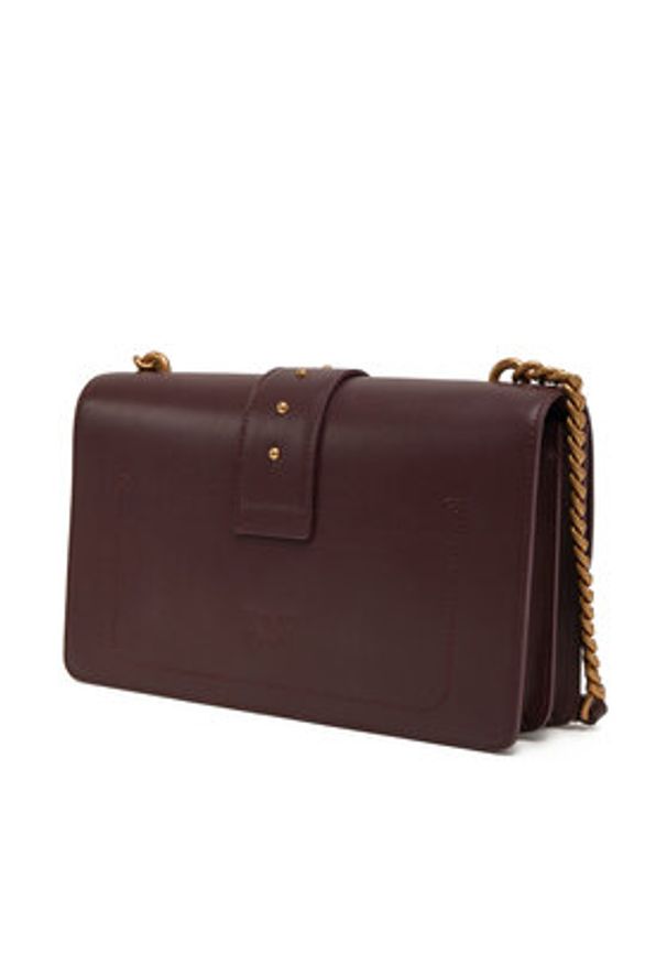 Pinko - PINKO Torebka 100053 A0F1 W36Q Bordowy. Kolor: czerwony. Materiał: skórzane