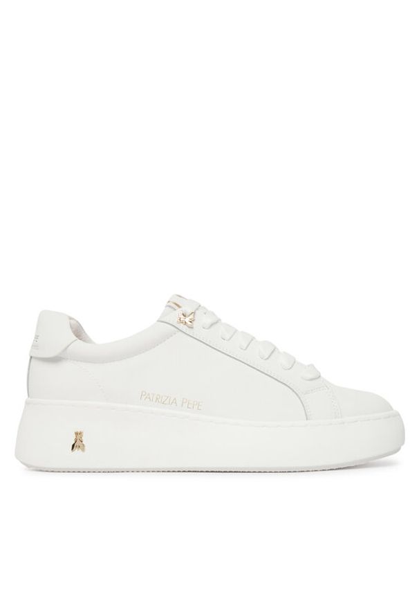 Patrizia Pepe Sneakersy PPJ354.27 Biały. Kolor: biały. Materiał: skóra