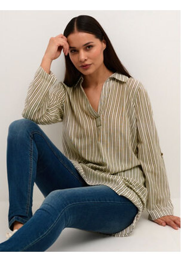 Cream Tunika Anja 10611124 Zielony Regular Fit. Kolor: zielony. Materiał: bawełna